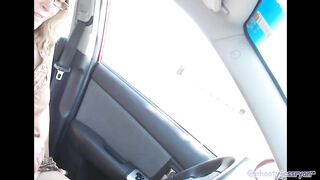 Horny Mom Masturbates In Parked Car While Husband Watches