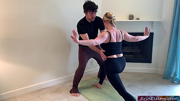Yoga Mom Porn - Stepson helps stepmom with yoga and stretches her pussy - Stepmom Incest  Porn