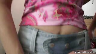 Old motherinlaw loves young dick