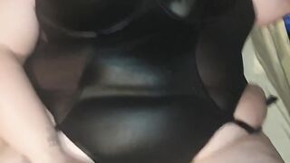 Bbw Kim plays with wand and takes cum on and in pussy