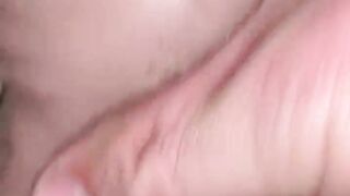 My sexy wife makes a creamy mess when I destroy her tight pussy with a huge dildo
