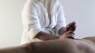 Body and penis massage - handjob