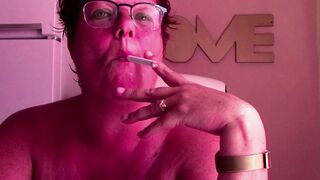 Horny BBW Wife is already Smoking Playing with her Pussy