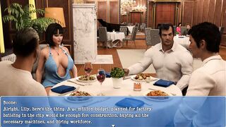 Lily Of The Valley: Wife With Big Boobs Doing Slutty Things With Her Boss On A Bussines Dinner-S3E 6