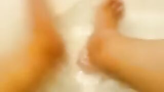Punjabi mom playing with herself in Bath tub 01