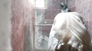 Bathroom  video my wife soo hot and sexy