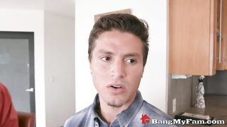 Ignorant Dad Doesn't See Son Fucking His Hot Stepmom
