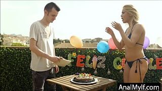 stepson gets birthday anal surprise from Stepmother
