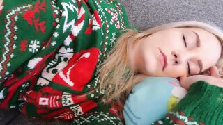 stepsister comes Home for Christmas and Stepbrother Fucks her while Napping in livingroom