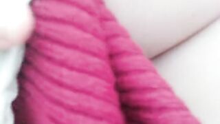loola walks topless doing a squirt
