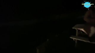 Street girl humiliated and fucks a fake cock for a guy on the street