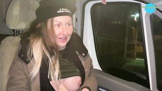 Cracky offered a lift and ends up getting Her pussy out