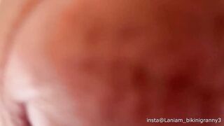 Old lady extreme deepthroat and swallow semen