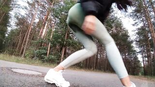After my forest run, I peed in my leggings for a moment!