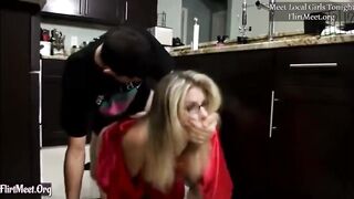 Cory Chase Mommy getting dick forcefully from son in kitchen