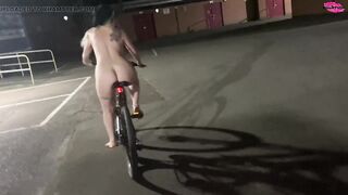 Street girl steals a bike but has to ride it back naked!
