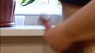 the nurse jerks off my cock and takes a sperm sample #3