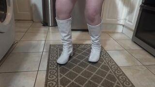 naked in sexy boots