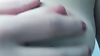 stroking breasts