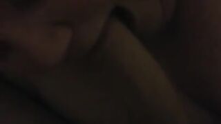 She deepthroats my cock and licks up the cum