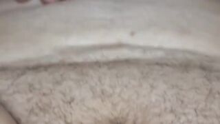 Amazing lovely bbw mature lady playing with her hairy pussy and big natural boobs.