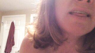 BBW step mom with hairy pussy tries on panties and BBC fantasy