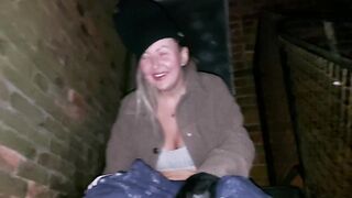 Cracky Squirts down some abandoned Stairs