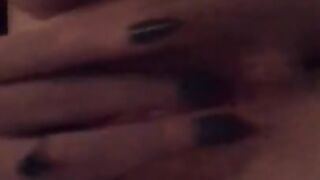 Rubbing her clit for me