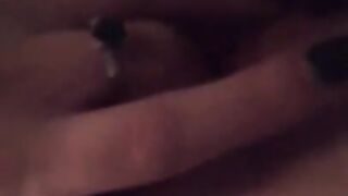 Rubbing her clit for me