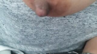 Asian MILF Wife Sticking Her Nipple In a Cum Dick Hole