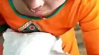 Desi cheating Bengali Deepa Chachi sucking my dick