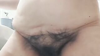 Mommy pee in toilet hairy pussy mature bbw fat puss