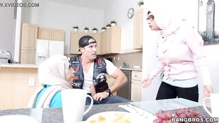 Mia Khalifa's stepmom steals her mans cock