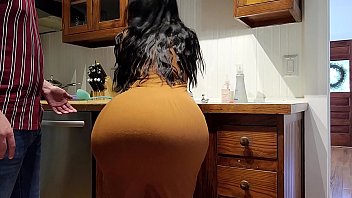 Help! step son I'm stuck in the kitchen sink! Please don't fuck my ...