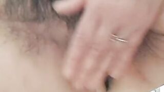 Mommy jerk off her hairy pussy fucked