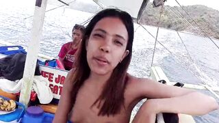 Filipino Naturist Couple .. nude boat trip