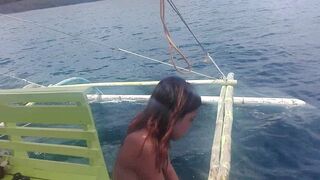 Filipino Nudist Couple .. Nude boat trip