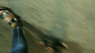 feet on bus
