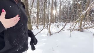 He pissing inside my tight ass and I have fun in forest :)