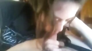 sucking dad while step mom was out shopping