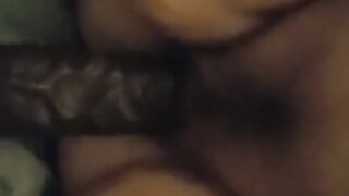 Wife takes a BBC dildo