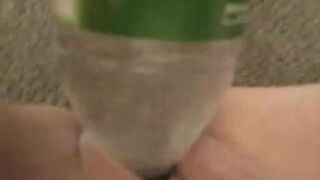 Masturbate with soda bottle