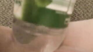 Masturbate with soda bottle
