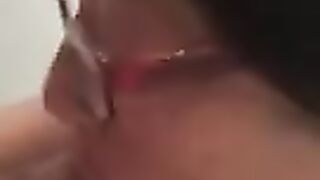 Tanned Asian Step Mom Glasses BJ