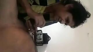 Cute real indian m0m sucking cock 1