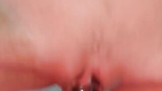 Loud blonde orgasm in minivan