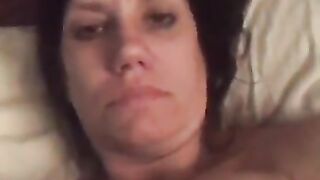 housewife shows tits and sucks nipples