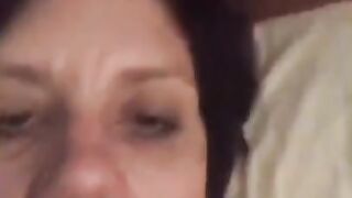 housewife shows tits and sucks nipples