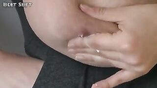 Saggy flop tits milk