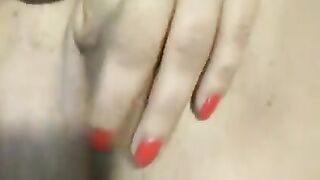 Masturbating juicy pussy and feel pleasure.